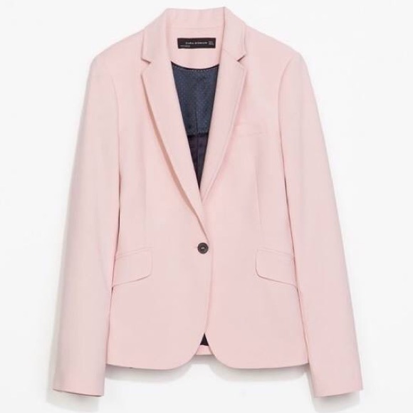 Zara Jackets & Blazers - 🌸 ZARA PINK BLAZER ROSE BLUSH NUDE PASTEL EUC S
